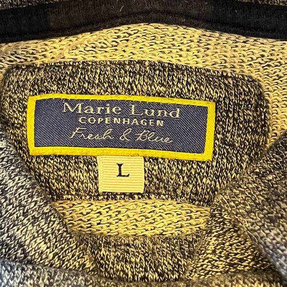 Marie Lund Copenhagen Pullover Cowl Neck Sweater Sweatshirt Blue Cotton - Picture 4 of 7